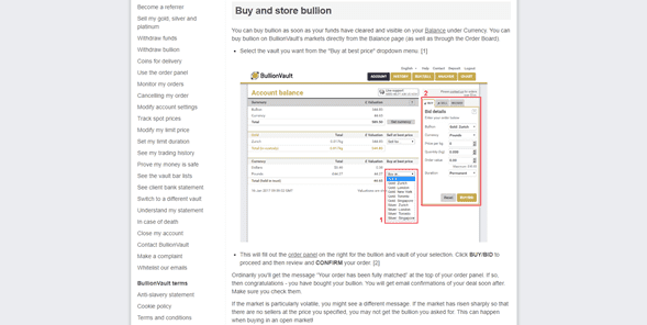 Plataformas BullionVault